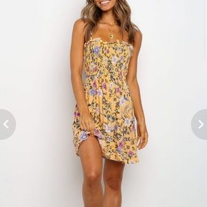 Petal and Pup Yellow Floral Sundress